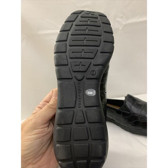 Easy Spirit Abide Croco Black Casual Loafers Flats Womens 6 - Picture 4 of 6